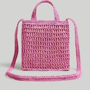 NWT Madewell Small Transport Crossbody Straw Edition